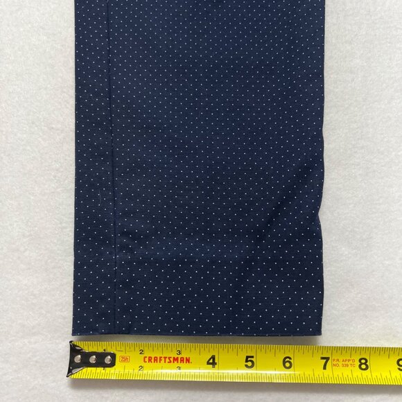 Hilary Radley Women's Navy Polka Dot Stretch Cotton Cropped Pants Size 8 - Picture 9 of 10
